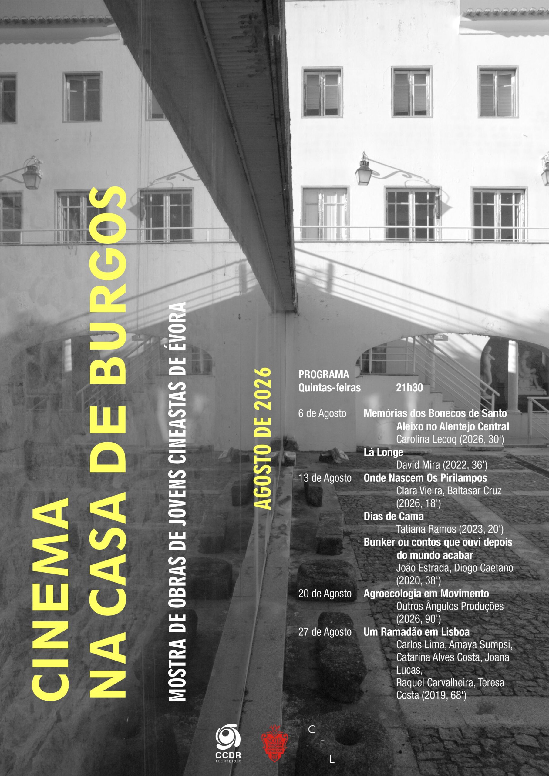 Cartaz: CINEMA NA CASA DE BURGOS | Mostra de obras de jovens cineastas de Évora