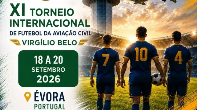 Cartaz: XI Torneio Internacional de Futebol Virgílio Belo