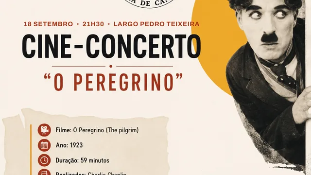 Imagem: Sextas no Largo: Cine-Concerto "O Peregrino", por JP Cavadas e Francisco Saldanh