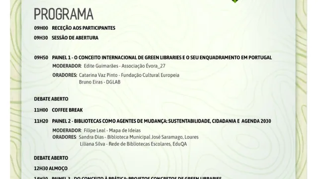 Cartaz: III Encontro da RIBAC/ Rede Intermunicipal de Bibliotecas do Alentejo Central (Bibliotecas Verdes) | dia 24 de setembro | Cine-Teatro Municipal de Mourão