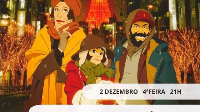 Imagem: IV Clássica - Cinema de Natal "Padrinhos de Tóquio", de Satoshi Kon