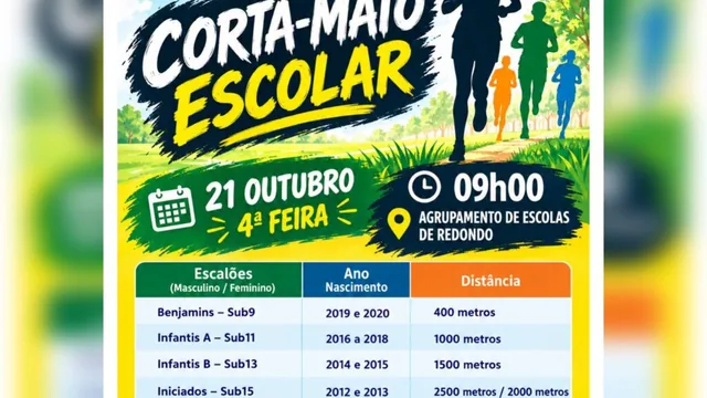 Cartaz: Corta-Mato Escolar | 21 de outubro | Agrupamento de Escolas de Redondo