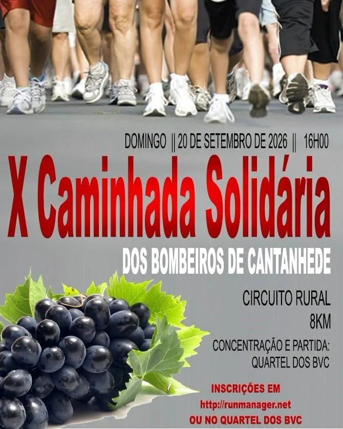 Imagem: X Caminhada Solidária dos Bombeiros Voluntários de Cantanhede