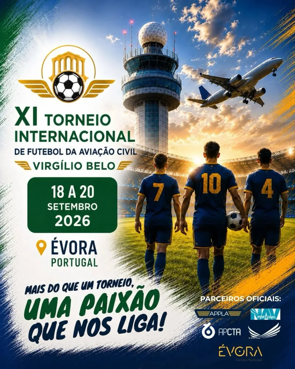 Cartaz: XI Torneio Internacional de Futebol Virgílio Belo