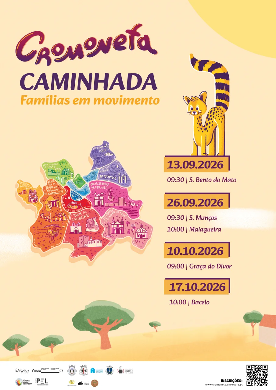 Cartaz: Caminhada Cromoneta | Famílias em Movimento