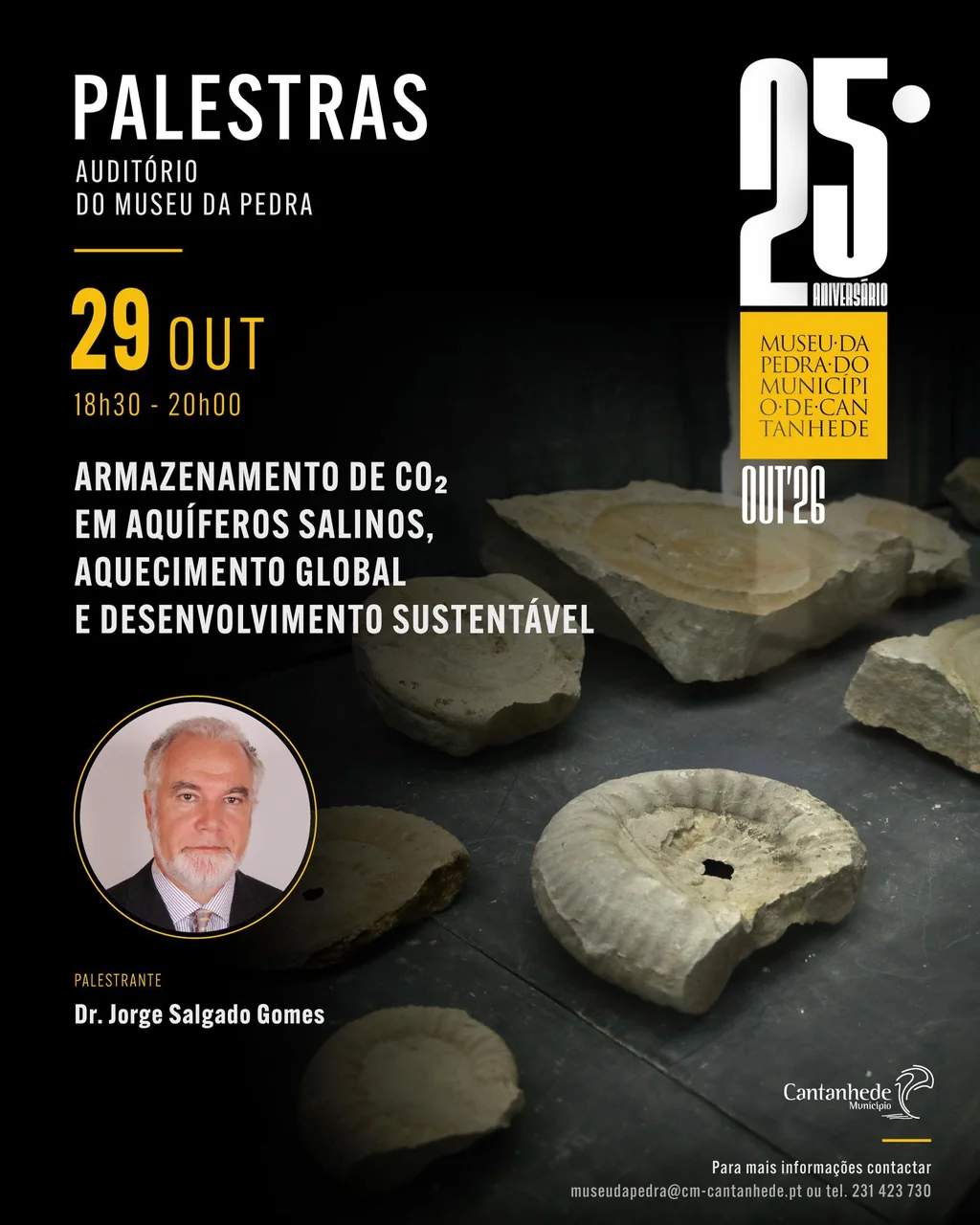 Imagem: 25 Anos do Museu da Pedra - Palestra Armazenamento de CO2 em Aquíferos Salinos, 