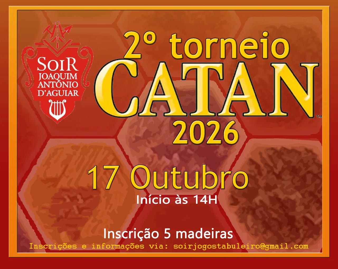 Cartaz: 2º Torneio de CATAN 2026