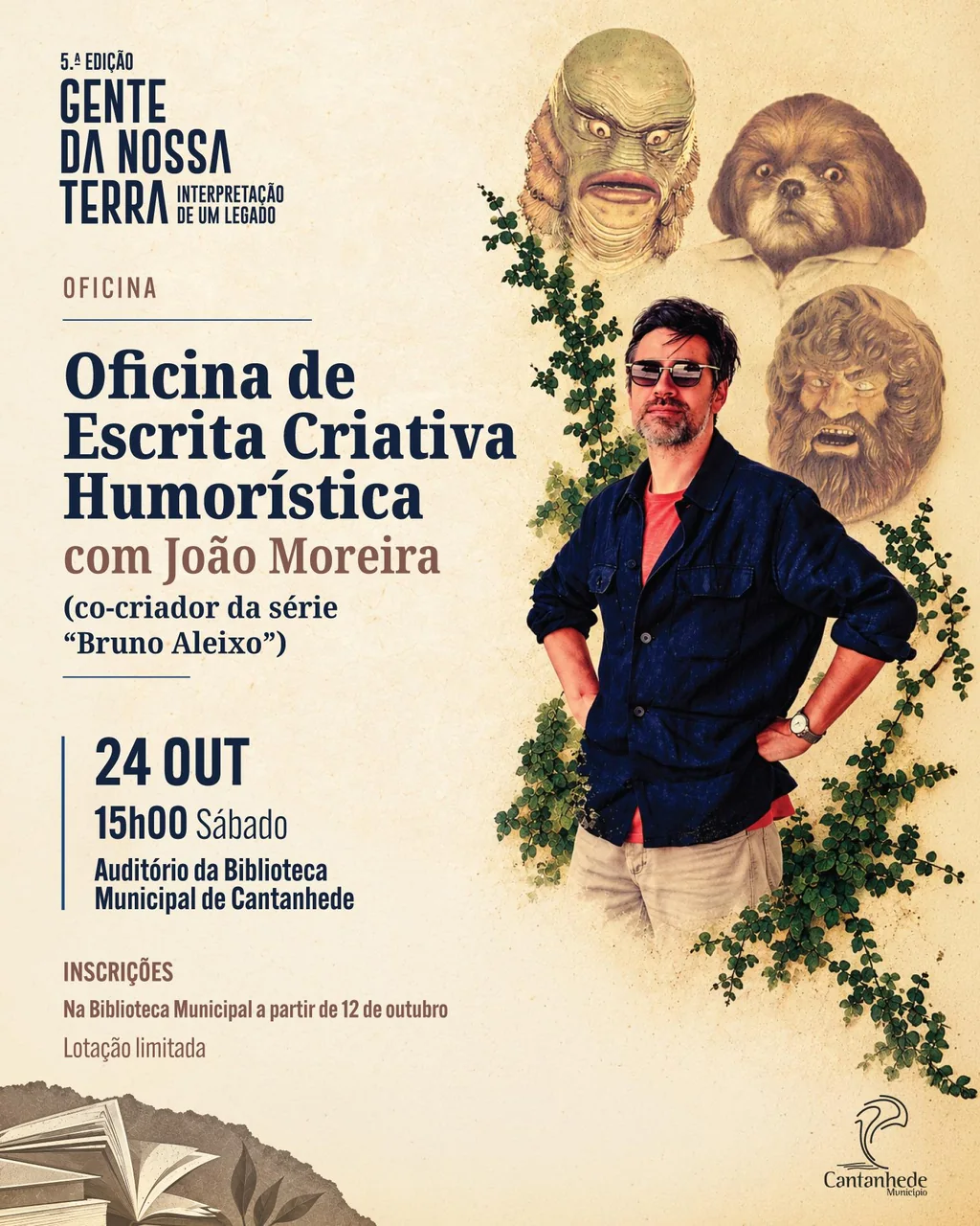 Imagem: Oficina de Escrita Criativa Humorística dada por João Moreira
